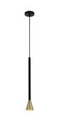 Lampy sufitowe - Light Prestige Arizona wisząca czarny/zloty LP-074/1P BK/GD - miniaturka - grafika 1