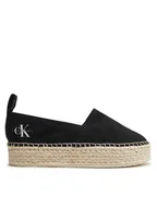 Espadryle damskie - Calvin Klein Jeans Espadryle Platform Espadrille Ml Btw YW0YW01378 Czarny - miniaturka - grafika 1
