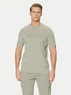 Spodnie sportowe męskie - Guess Spodnie dresowe Z4YB08 K9V31 Zielony Regular Fit - miniaturka - grafika 1