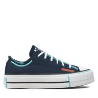Trampki damskie - Trampki Converse Chuck Taylor All Star Lift Platform Color Pop Ox A07597C Czarny - miniaturka - grafika 1