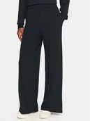 Spodnie sportowe damskie - Roxy Spodnie dresowe Surfing By Sunlight ERJFB03495 Czarny Wide Leg - miniaturka - grafika 1