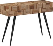 Konsole i sekretarzyki - vidaXL Stolik konsolowy, 110x34x80 cm, drewno tekowe z odzysku - miniaturka - grafika 1