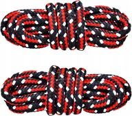 Akcesoria obuwnicze - CZARNO-CZERWONE Sznurówki TREKKINGOWE 200 cm Okrągłe 5 mm SZNUROWADŁA G9-68 - miniaturka - grafika 1