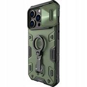 Etui i futerały do telefonów - Nillkin Etui z ochroną aparatu i MagSafe CamShield Armor Pro Magnetic do iPhone 14 Pro Max zielone - miniaturka - grafika 1