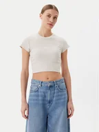 Koszulki i topy damskie - Element T-Shirt ELJKT00117 Beżowy Slim Fit - miniaturka - grafika 1