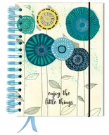 Notesy i bloczki - Bujo bullet 180 stron notatnik A5+ kropki pamiętnik gumka - miniaturka - grafika 1