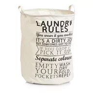 Dekoracje domu - Zeller Kosz na pranie Laundry Rules - miniaturka - grafika 1
