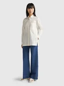 Bluzki damskie - Benetton Koszula w kolorze białym - miniaturka - grafika 1