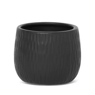 Doniczka osłonka ceramiczna MONI 12X12X10 czarna x2 - Donice - miniaturka - grafika 1