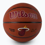 Koszykówka - Piłka do koszykówki Wilson NBA Team Alliance Miami Heat brown rozmiar 7 - miniaturka - grafika 1