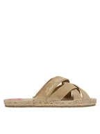 Klapki i japonki damskie - LOVE MOSCHINO Klapki JA28362G0MIG0104 Beżowy - miniaturka - grafika 1