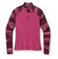 Bielizna sportowa damska - Smartwool W'S Classic Thermal Merino Base Layer Pattern 1/4 Zip Boxed, K57, XS - miniaturka - grafika 1