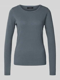 Sweter z dzianiny o kroju regular fit z czystej bawełny model ‘CARE’ - Swetry damskie - miniaturka - grafika 1