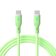 Kable USB - Kabel USB type C / USB type C 1m AK-USB-69 60W silikonowy zielony - miniaturka - grafika 1