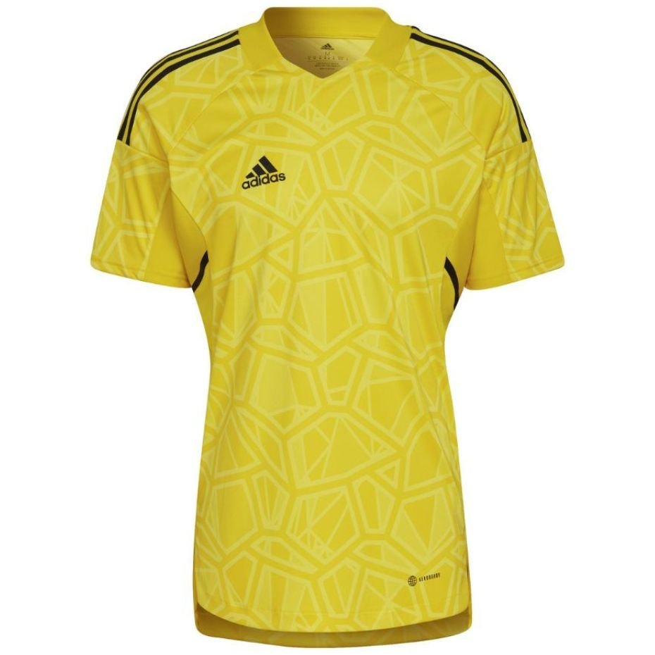 ND05_K14055-S HF0138 Koszulka męska adidas Condivo 22 Goalkeeper Jersey Short Sleeve żółta HF0138 r.S