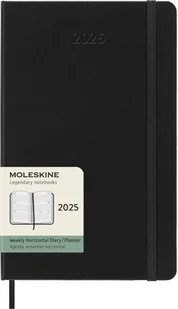 MOLESKINE kalendarz 2025 CZARNY LARGE HORIZONTAL TYGODNIOWY HARD (13x21) - Kalendarze - miniaturka - grafika 1