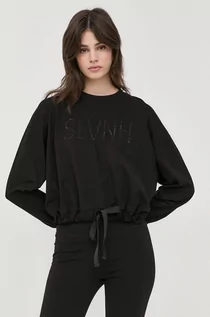 Bluzy damskie - Silvian Heach bluza bawełniana kolor czarny - grafika 1
