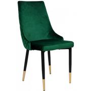 Krzesła - Zielone krzesło glamour z pikowanym tyłem - Mosi - miniaturka - grafika 1