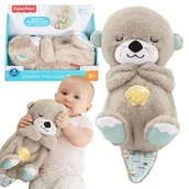 Zabawki interaktywne dla dzieci - Fisher-Price Interaktywna Pluszowa Wydra Oddychająca Usypianka Maskotka - miniaturka - grafika 1
