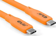 Kable USB - Kabel USB Club 3D Club3D Lifestyle USB-C Kabel PD 240W,20Gbps 2m orangeSt/St retail - miniaturka - grafika 1