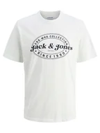 Koszulki męskie - Jack & Jones Koszulka "Jjedover" w kolorze białym - miniaturka - grafika 1