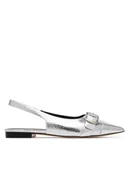 Sandały damskie - Badura Sandały HIBISCUS-LT593-911 Srebrny - miniaturka - grafika 1