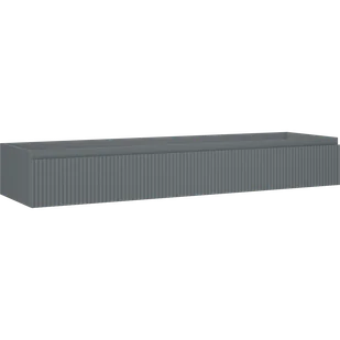 Mexen Rivel szafka łazienkowa podumywalkowa 160 cm, 1 szuflada, ryflowana , grafit mat - 91A20-16023-1-BF66 - Szafki łazienkowe - miniaturka - grafika 1