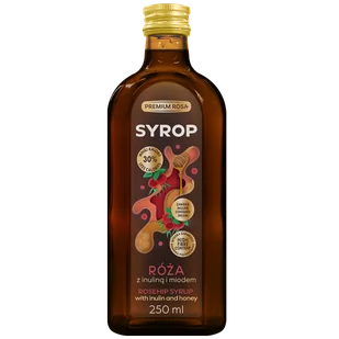 Premium Rosa Syrop Malina z inuliną i miodem, 250 ml - Syropy i koncentraty owocowe - miniaturka - grafika 1