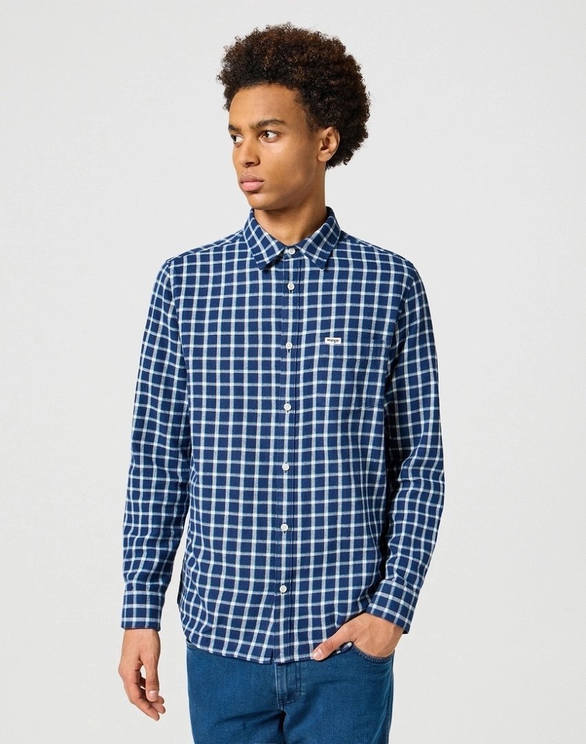 WRANGLER 1PKT SHIRT BLACK IRIS 112356771 M