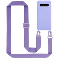 Etui i futerały do telefonów - Łańcuszek Etui Do Samsung Galaxy S10 PLUS Pokrowiec w LIQUID JASNY FIOLET Silicone TPU Obudowa Ochronny Cadorabo - miniaturka - grafika 1