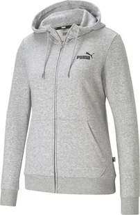 Bluza damska Puma ESS Small Logo Full-Zip Hoodie TR szara 586813 04-XL - Bluzy damskie - miniaturka - grafika 1