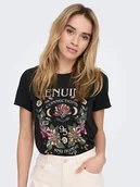 Koszulki i topy damskie - ONLY Koszulka w kolorze czarnym - miniaturka - grafika 1