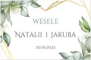 Plakat Weselny personalizowany - 90x60 cm - Wesele i ślub - miniaturka - grafika 1