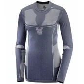 Koszulki sportowe damskie - SALOMON Primo Warm Seamless Tee W Night Sky XL - miniaturka - grafika 1