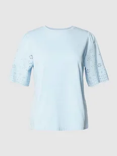 T-shirt z haftem angielskim model ‘YASLEX’ - Koszulki i topy damskie - miniaturka - grafika 1