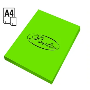 Papier kolorowy fluo A4 zielony 75g Protos - Papier do drukarek - miniaturka - grafika 1