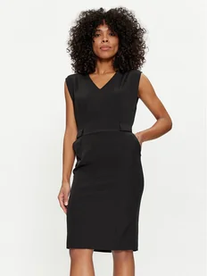 Fracomina Sukienka codzienna FS24SD1002W42901 Czarny Regular Fit - Sukienki - miniaturka - grafika 1