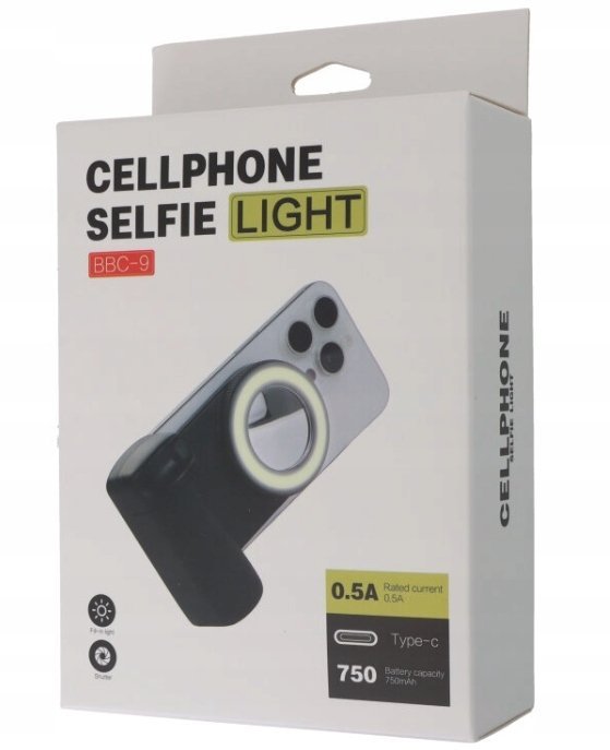 MAGNETYCZNY UCHWYT DO TELEFONU Z PODŚWIETLENIEM LED SELFIE LIGHT MAGSAFE BBC-9/2.8.7.2