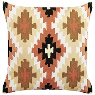 Poduszki dekoracyjne - Bawełniana Poduszka Dekoracyjna Geometryczny Wzór 50 X 50 Cm Wielokolorowa Serampore - miniaturka - grafika 1