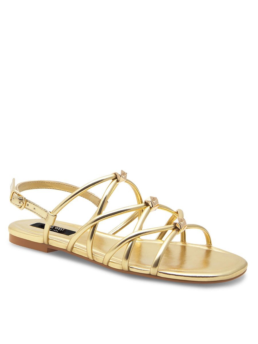 Nine West Sandały Damskie Złoty 123AL1737