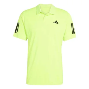 Koszulka męska adidas Club 3 Stripes Polo Lucid Lemon L - Koszulki sportowe męskie - miniaturka - grafika 1