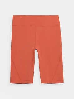 Spodnie sportowe damskie - 4F Szorty sportowe w kolorze pomarańczowym - grafika 1