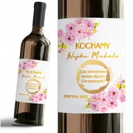 Dekoracje domu - ETYKIETA PYTANIE DLA CHRZESTNYCH ZDRAPKA WINO Y7 - miniaturka - grafika 1