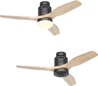 Wentylatory sufitowe - Energooszczędny wentylator sufitowy Aerodynamix Eco 112 cm szary bazalt / naturalne drewno - miniaturka - grafika 1