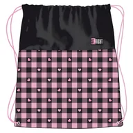 Worki na buty - St. Right Worek Szkolny Sportowy Gimnastyczny Na Buty Obuwie Do Szkoły Na Basen Trening Pink Checkered - miniaturka - grafika 1