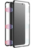 Etui i futerały do telefonów - Black Rock - Etui 360 stopni Glass Case pasuje do Samsung Galaxy A53 5G I etui na telefon komórkowy, zamknięcie magnetyczne, przezroczyste, z czarną ramką) - miniaturka - grafika 1