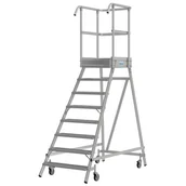 Rusztowania - KRAUSE Podest jezdny 8 stopniowy z jednostronnym wejściem, stopniami z kraty o klasie poślizgu R13 821423 - miniaturka - grafika 1