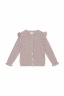 Swetry dla dziewczynek - Konges Sløjd kardigan bawełniany dziecięcy kolor różowy lekki - miniaturka - grafika 1