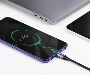 Kabel USB-C do USB-C, kątowy UGREEN QC 3.0 PD 3A 60W 1m (czarny) - Kable - miniaturka - grafika 3