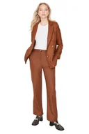 Płaszcze damskie - Trendyol Damski płaszcz z klapą, zwykły, wielbłądzi, 38, Wielbłądzi, 64 - miniaturka - grafika 1